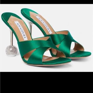 Aquazzura Yes Darling Crystal Embellished Heel Mules